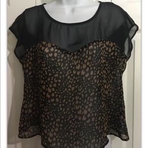 XXI Black Chiffon Blouse SMALL